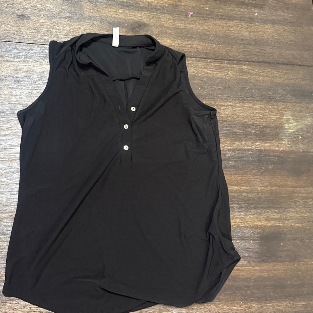 PerSeption Concept Black Sleeveless Tank Top